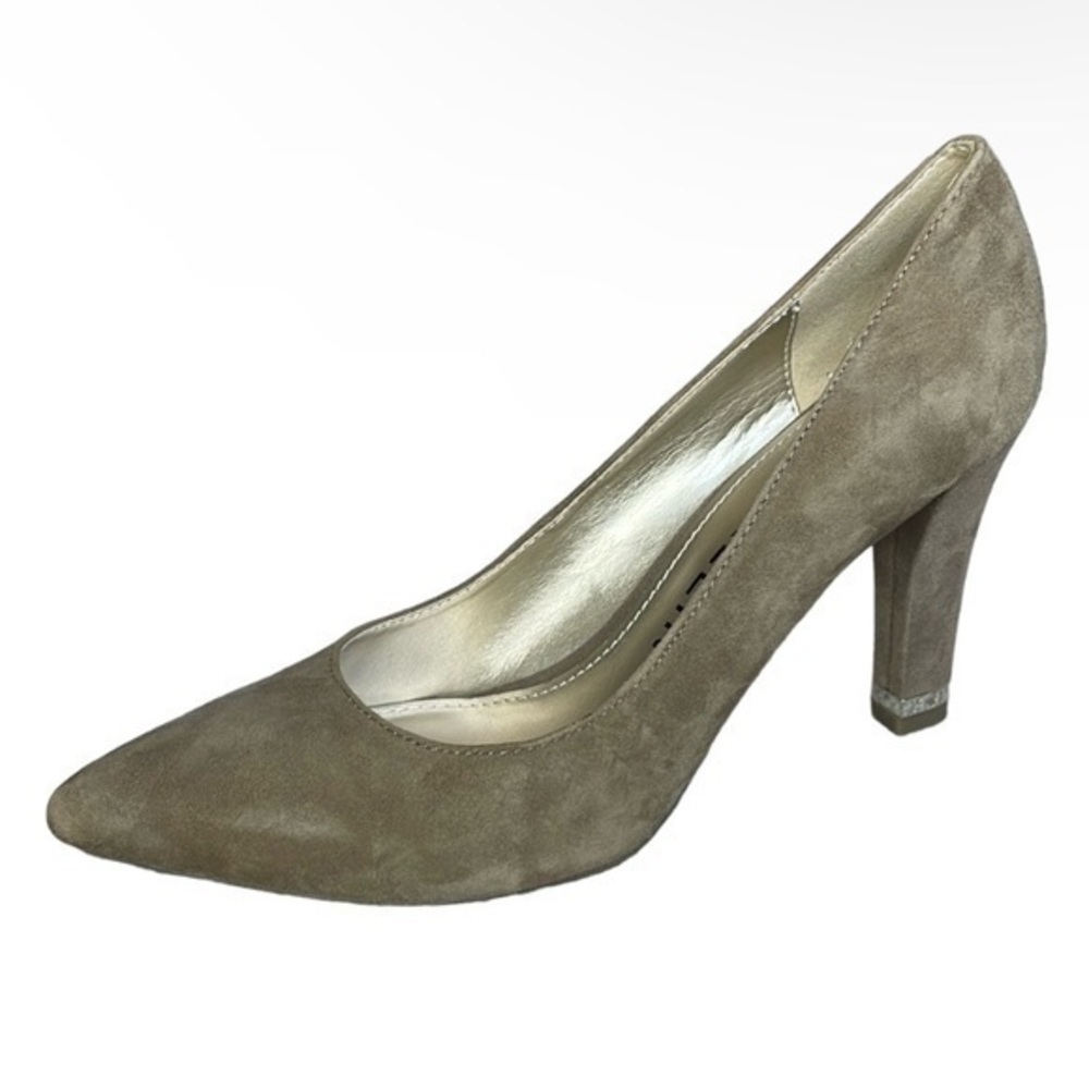 ANNE KLEIN TONIA SUEDE LEATHER 3.5” PUMPS, SIZE 7